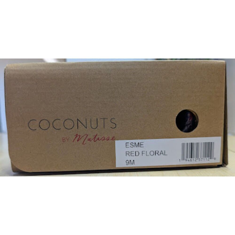 Coconuts by Matisse Red Floral Esme Knot Slide Heeled Dress Sandals Size 9 NIB - Picture 12 of 14